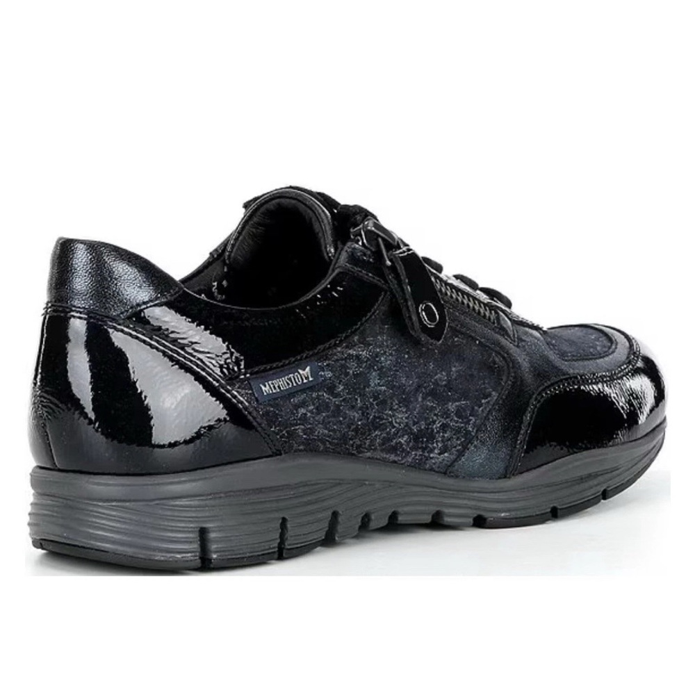 Mephisto Womens Ylona Leather Sneaker - Black Velcalf Premium EU 39.5 US 9.5 - Picture 3 of 5